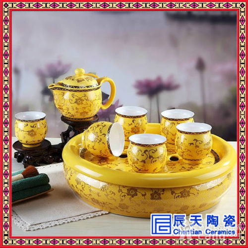 匠心雅韵 供应8头双层防热梅花点点陶瓷茶具套装，臻选特价礼品茶具